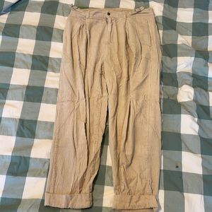 Pleated Corduroy Pants